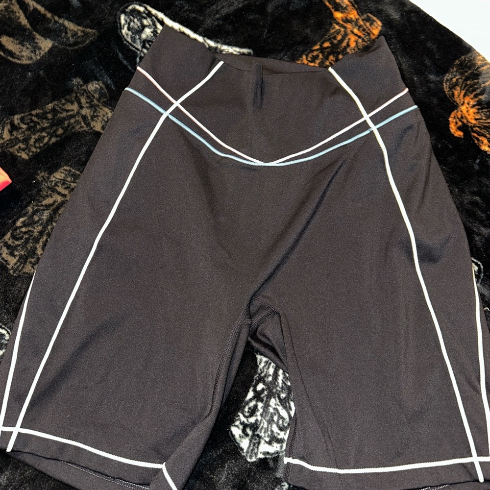 BuffBunny Black Women's Shorts with White Accents